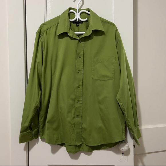 Bellissimo Bright Green Dress Shirt - Picture 1 of 8